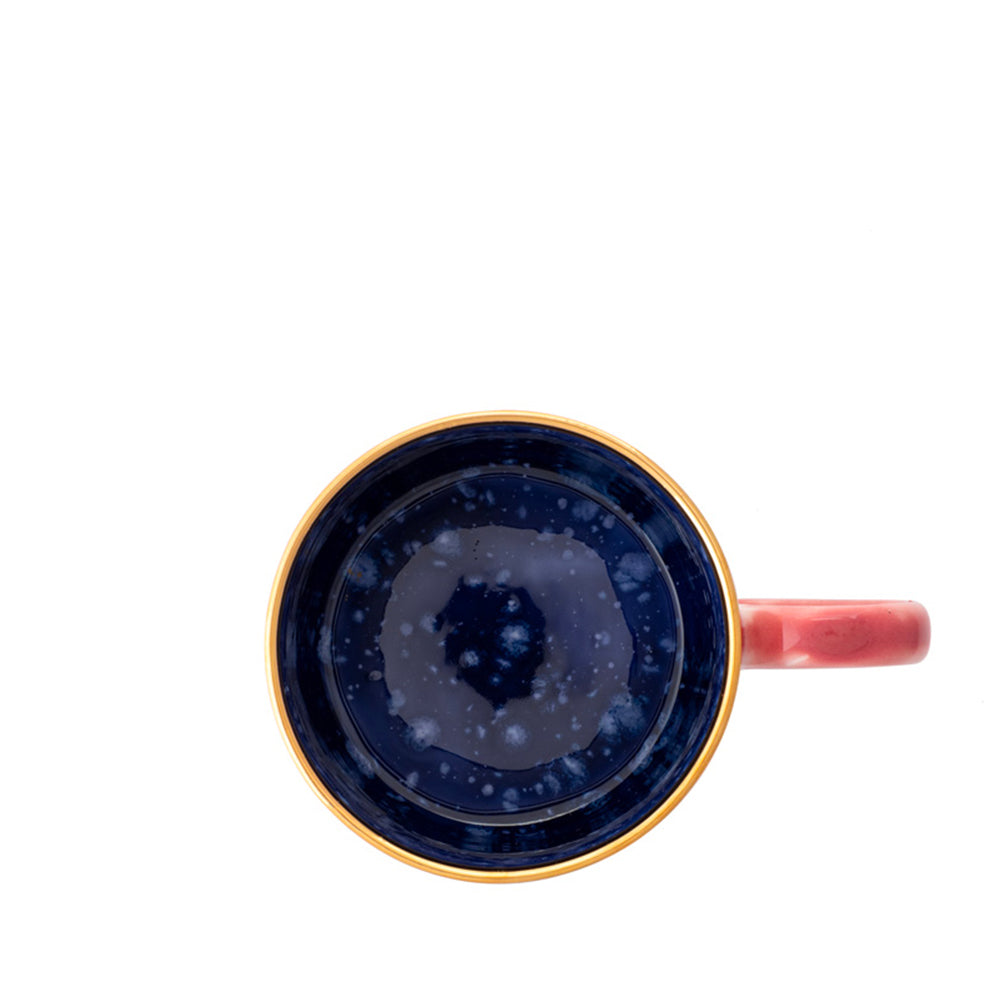 Gold Rim Berry Large Mug