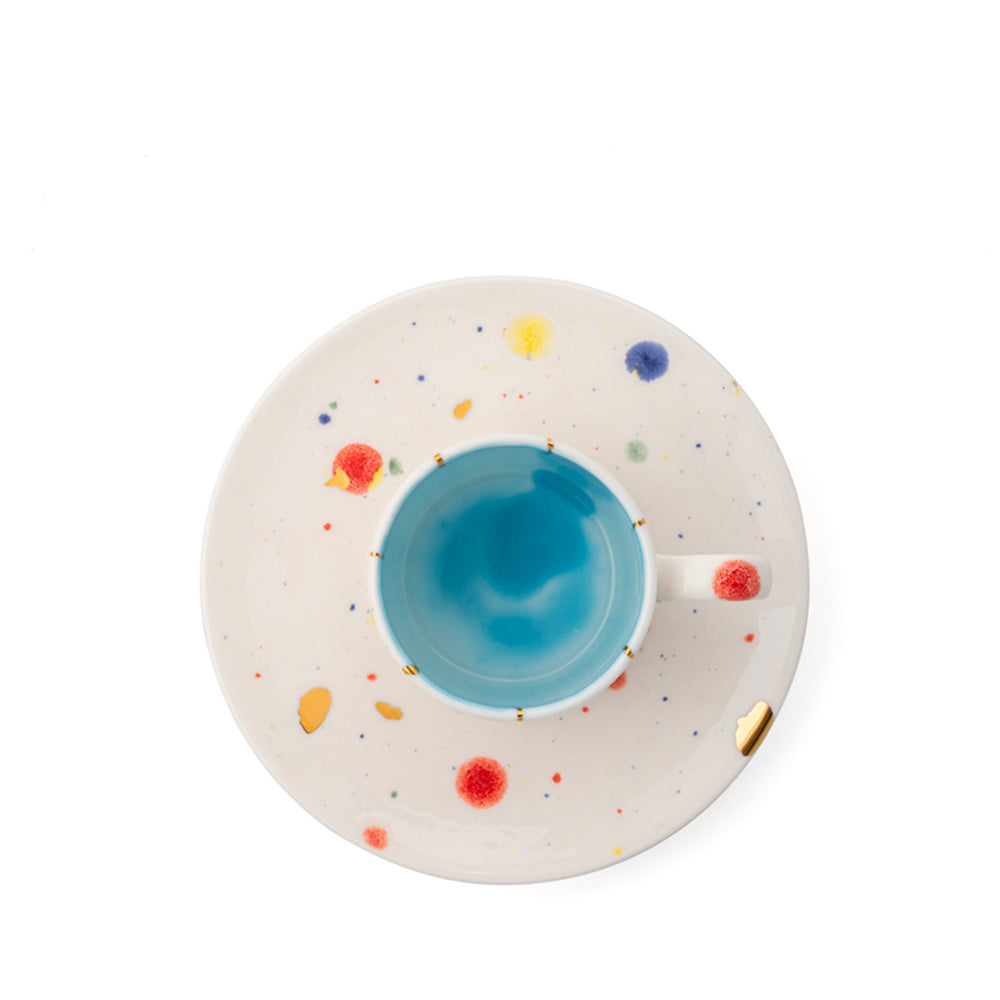 Crystal Coffee Cup & Saucer