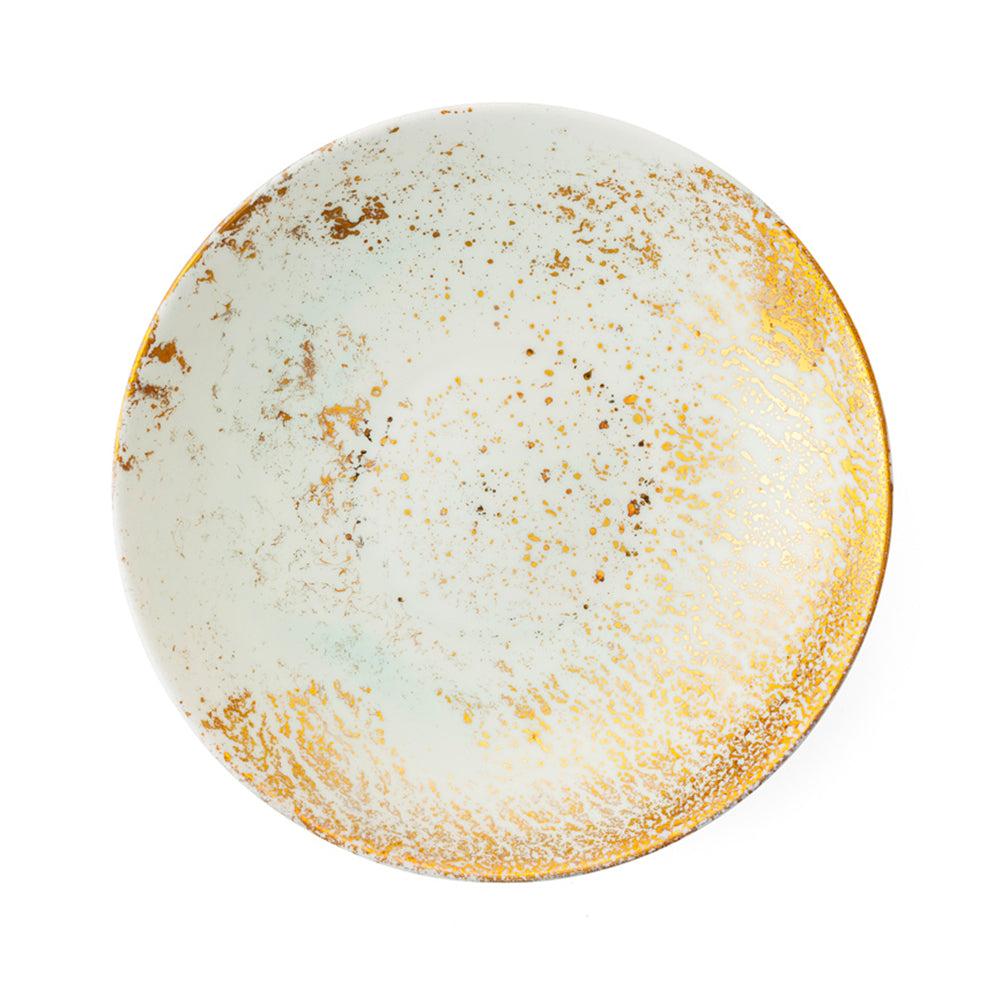 Golden Ash Mint Soup Coupe Plate