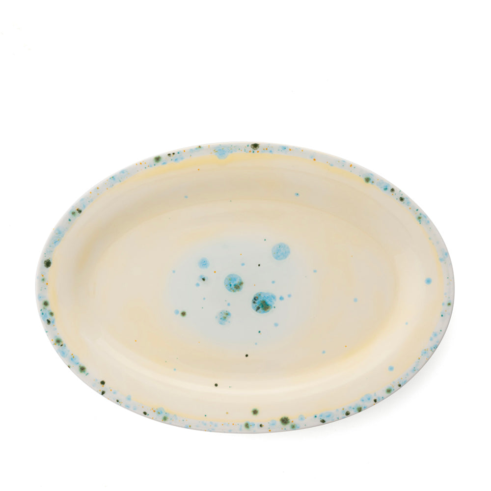 Murrine Yellow Oval Rim Platter