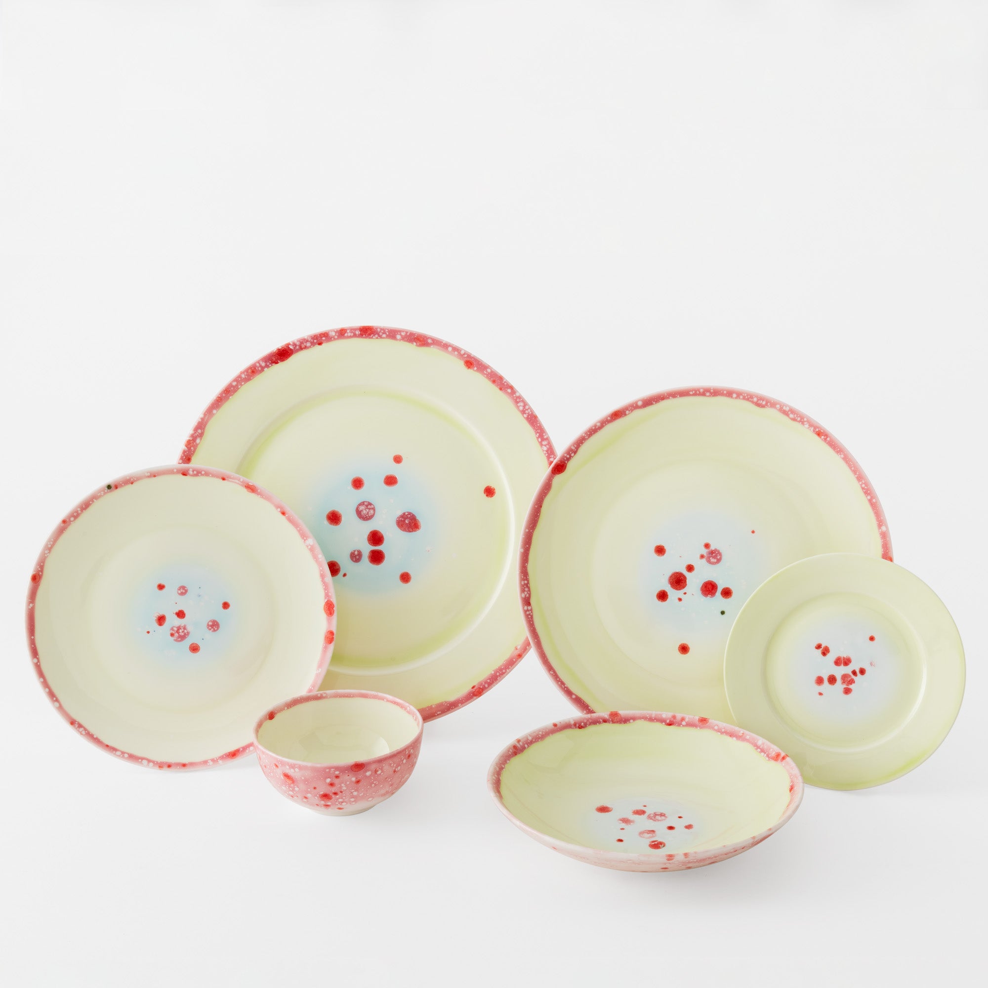 Murrine Green Dinner Set