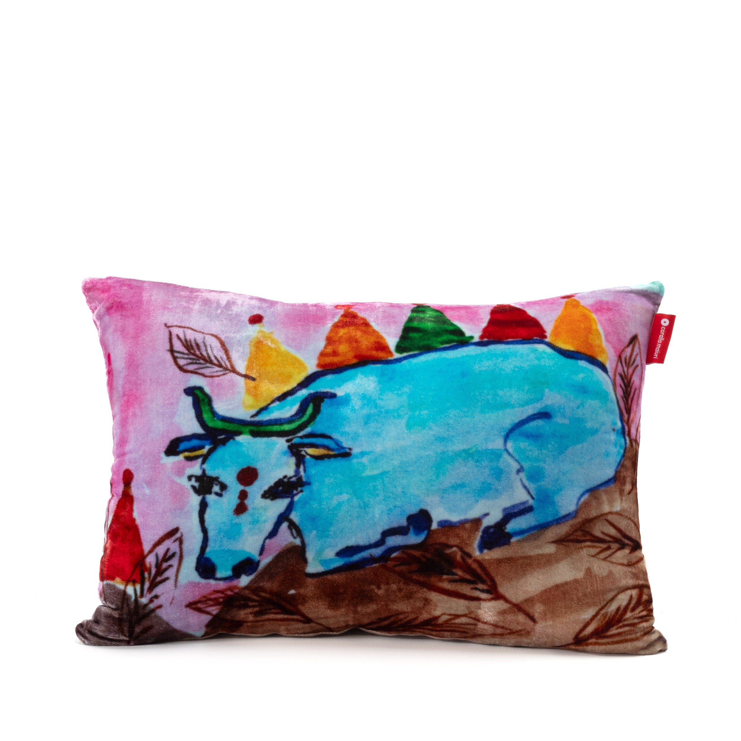 Purple & Blue Cow Cushion