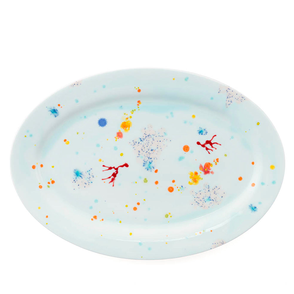 Piatto da portata ovale Seabed Blue