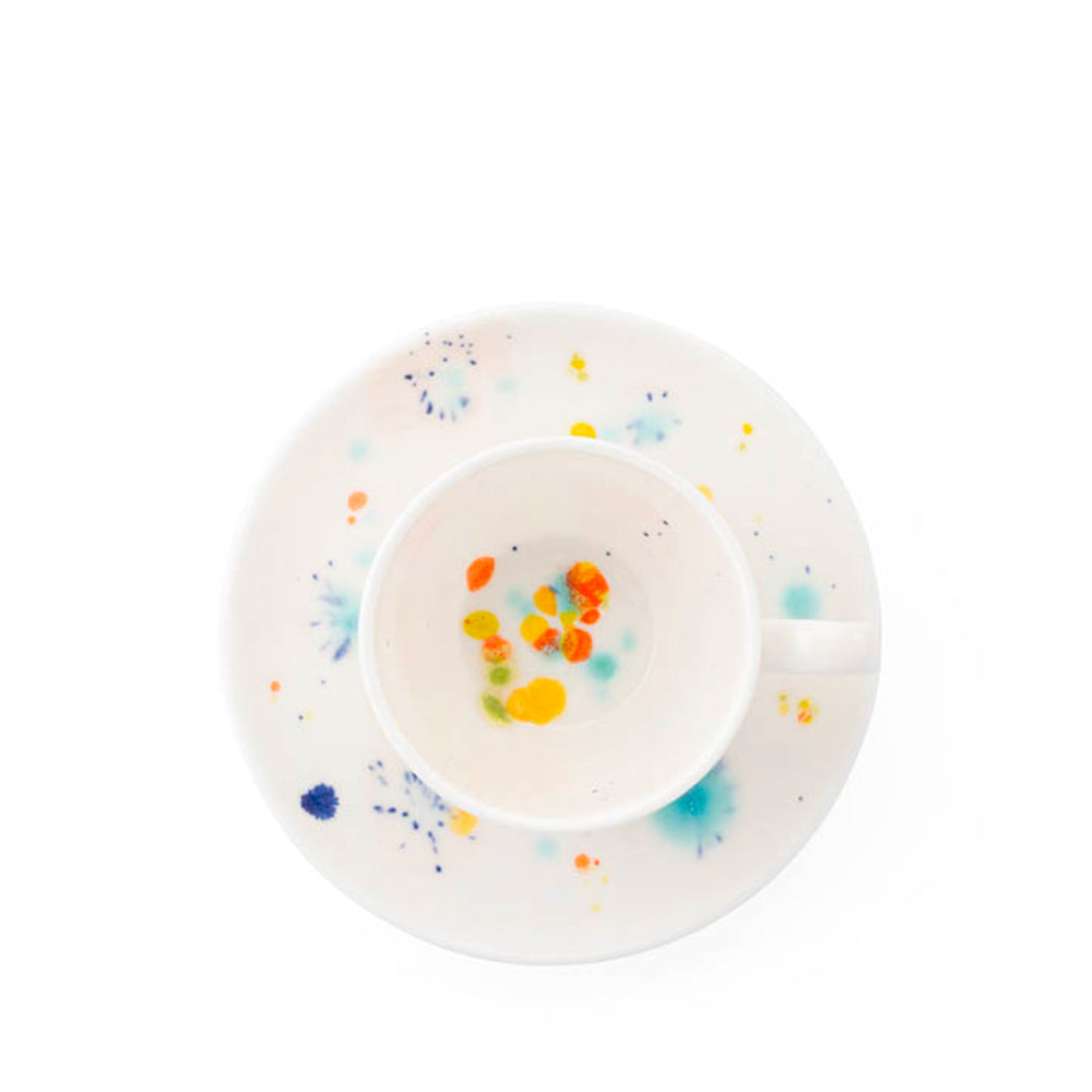 Seabed White Coffee Cup & Saucer
