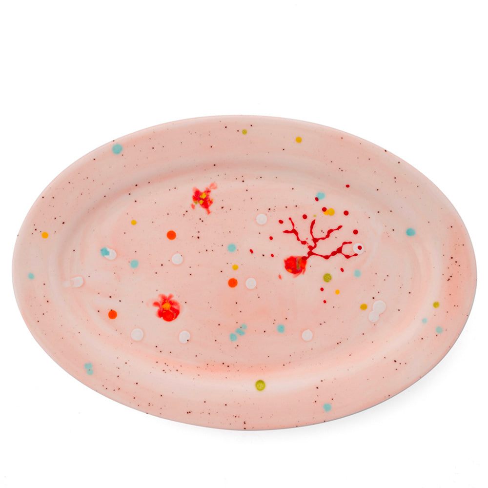 Piatto da portata ovale Seabed Rosa
