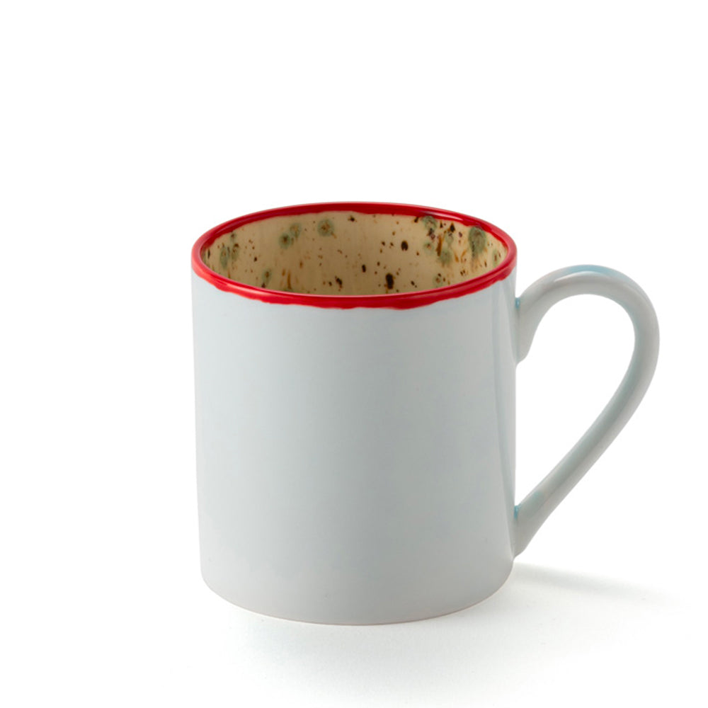 Red Rim Sky Blue Large Mug