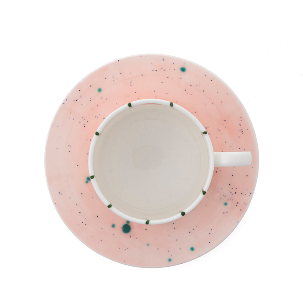 The Net Green Teacup & Saucer