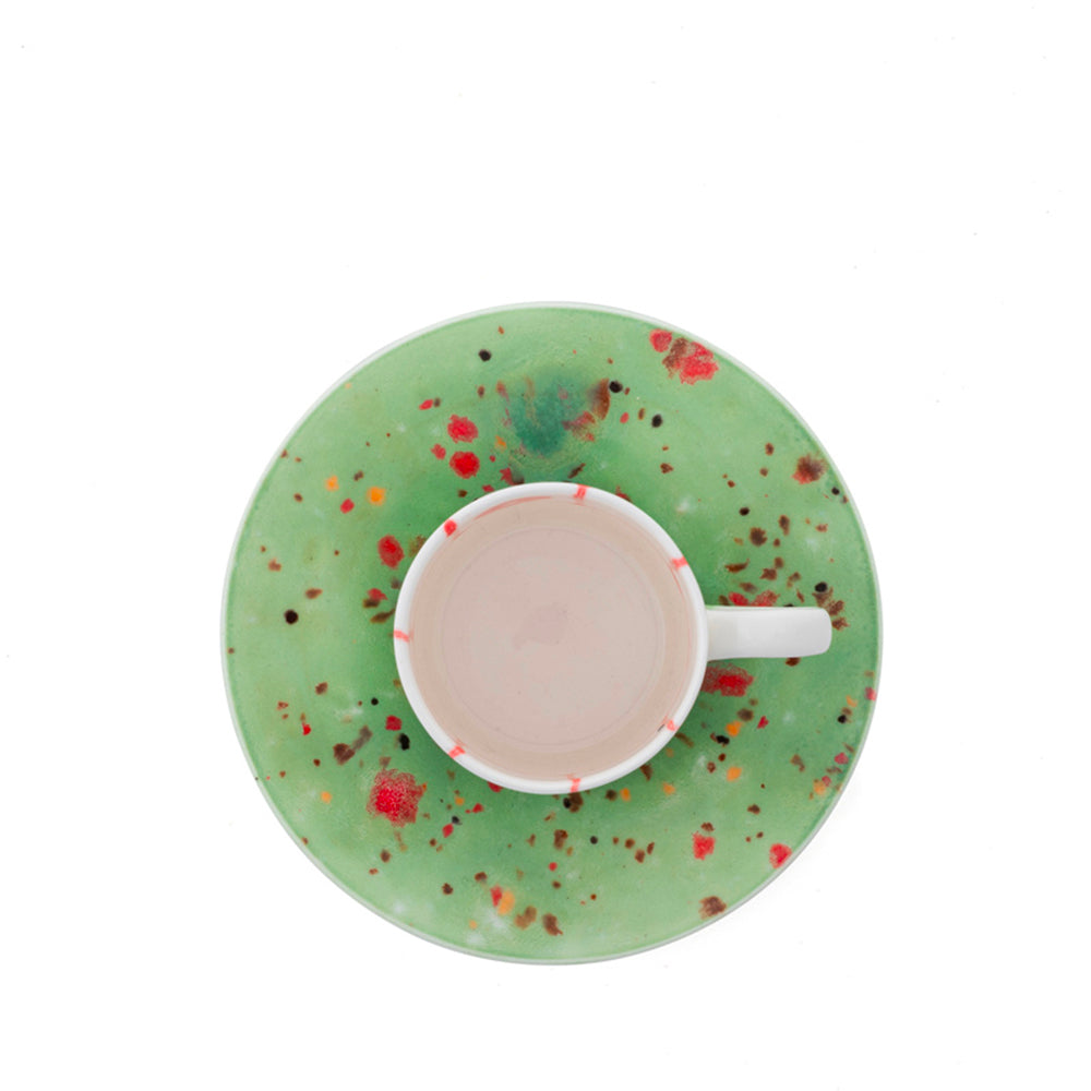 The Net Red Coffee Cup & Saucer