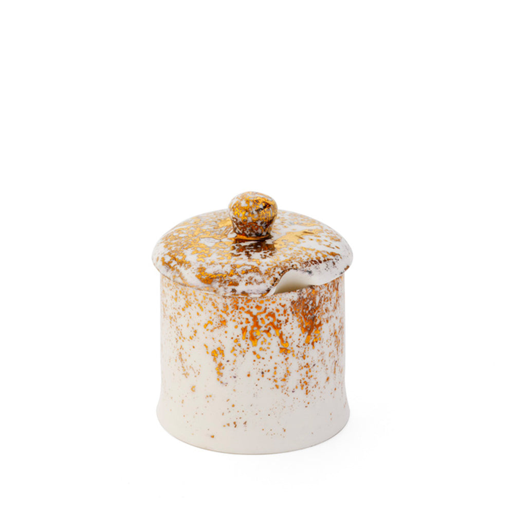 Barattolo con coperchio Golden Ash White