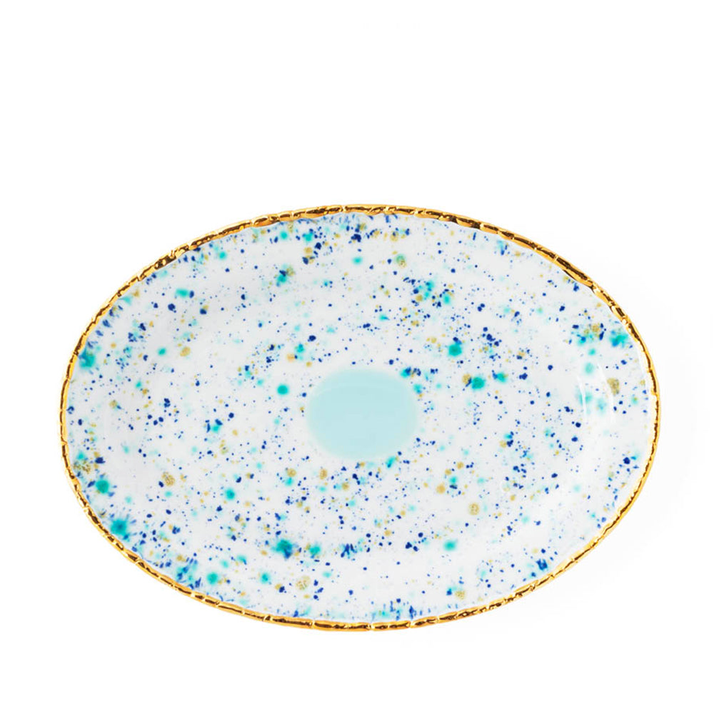 Piatto da portata ovale Blue Marble