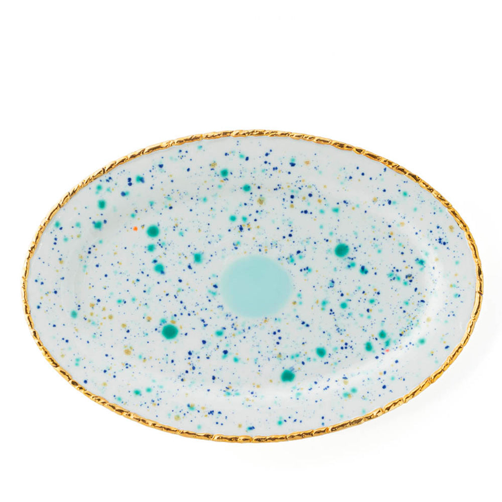 Piatto da portata ovale Blue Marble