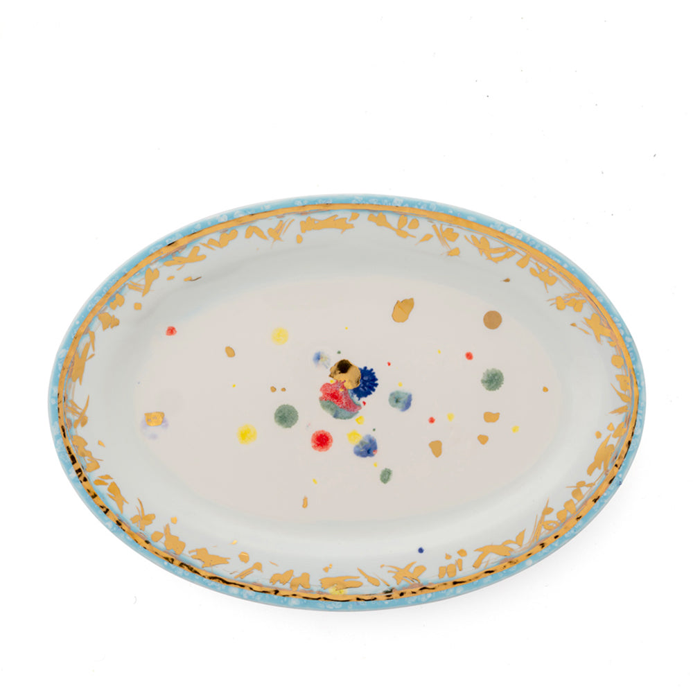 Crystal Oval Rim Platter