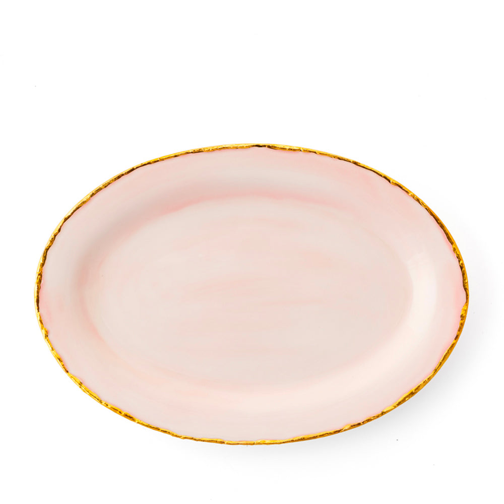 Piatto da portata ovale Golden Ash Pink