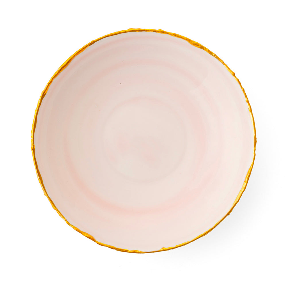 Golden Ash Pink Soup Coupe Plate