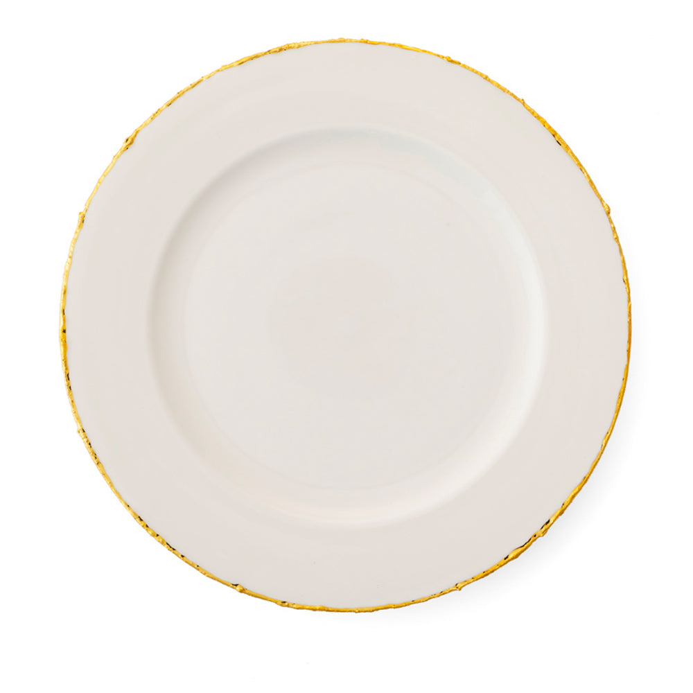 Piatto piano Golden Ash White