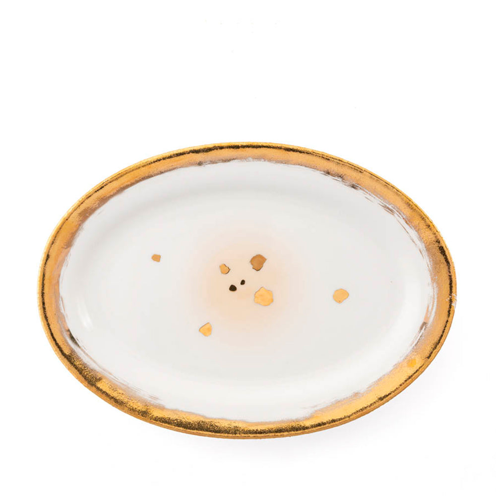 Michelangelo Bianco Oval Rim Platter