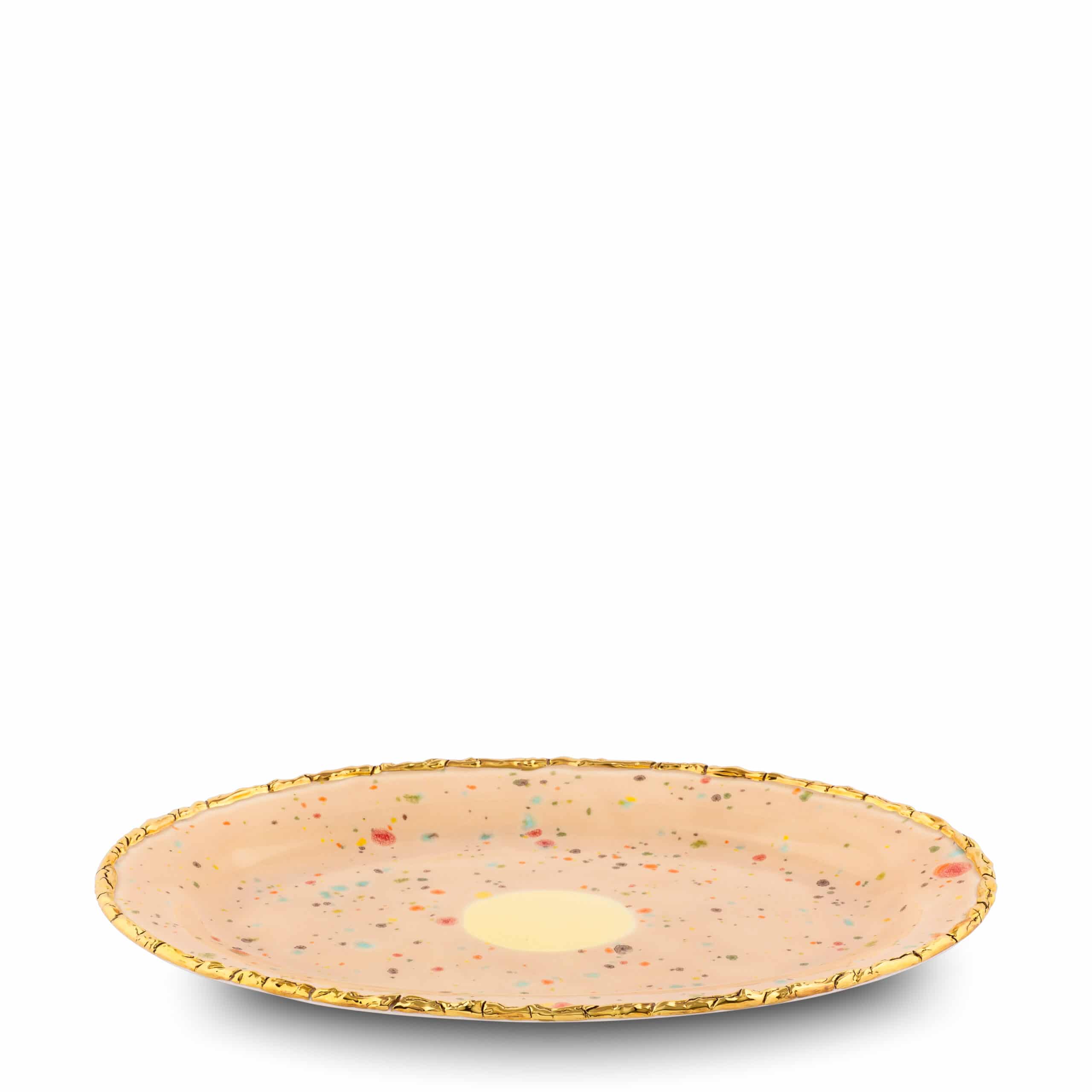 Oval Rim Platter 31x22 Craquelé Edge Chestnut_MG_6952-Modifica