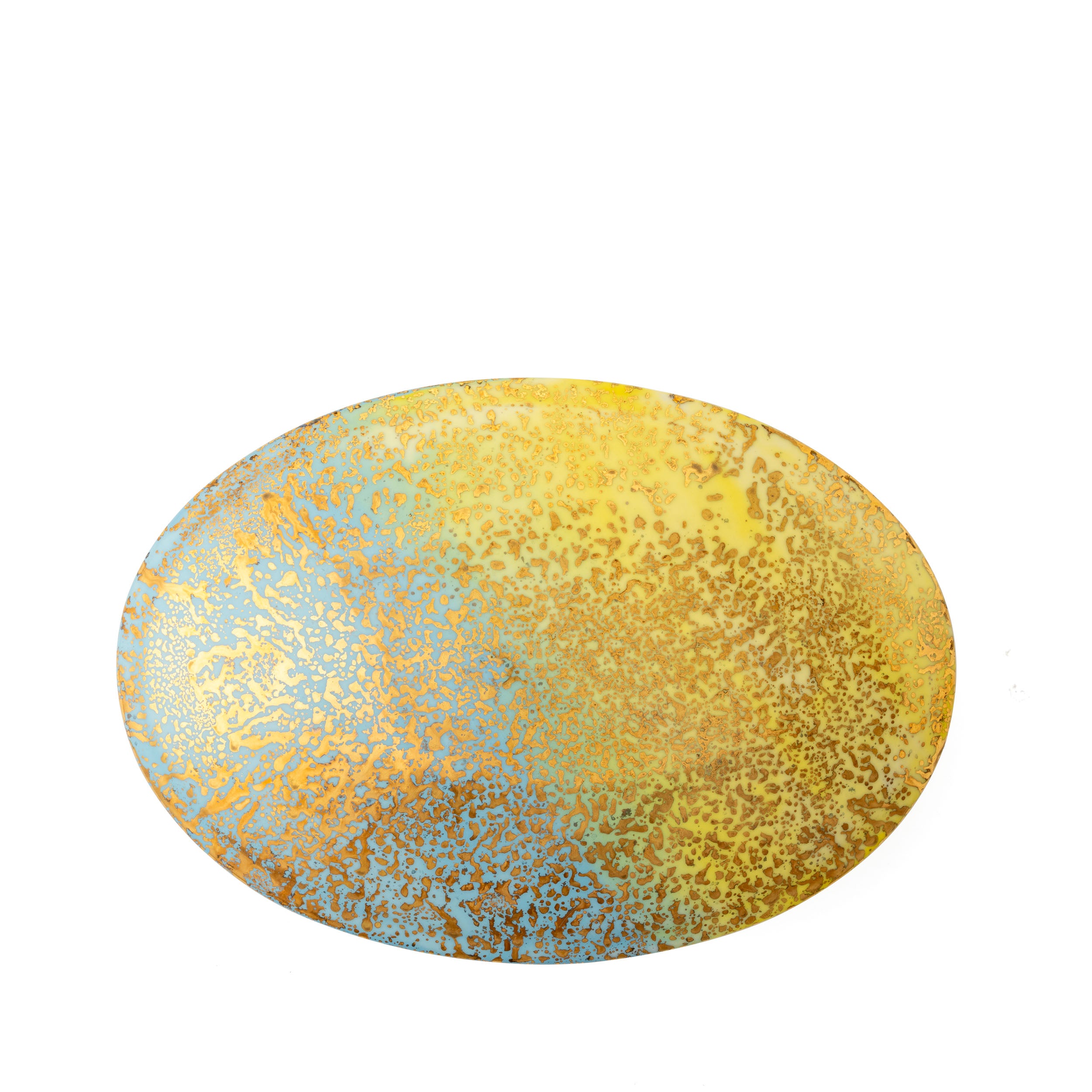 Artemis Yellow Blue Oval Box