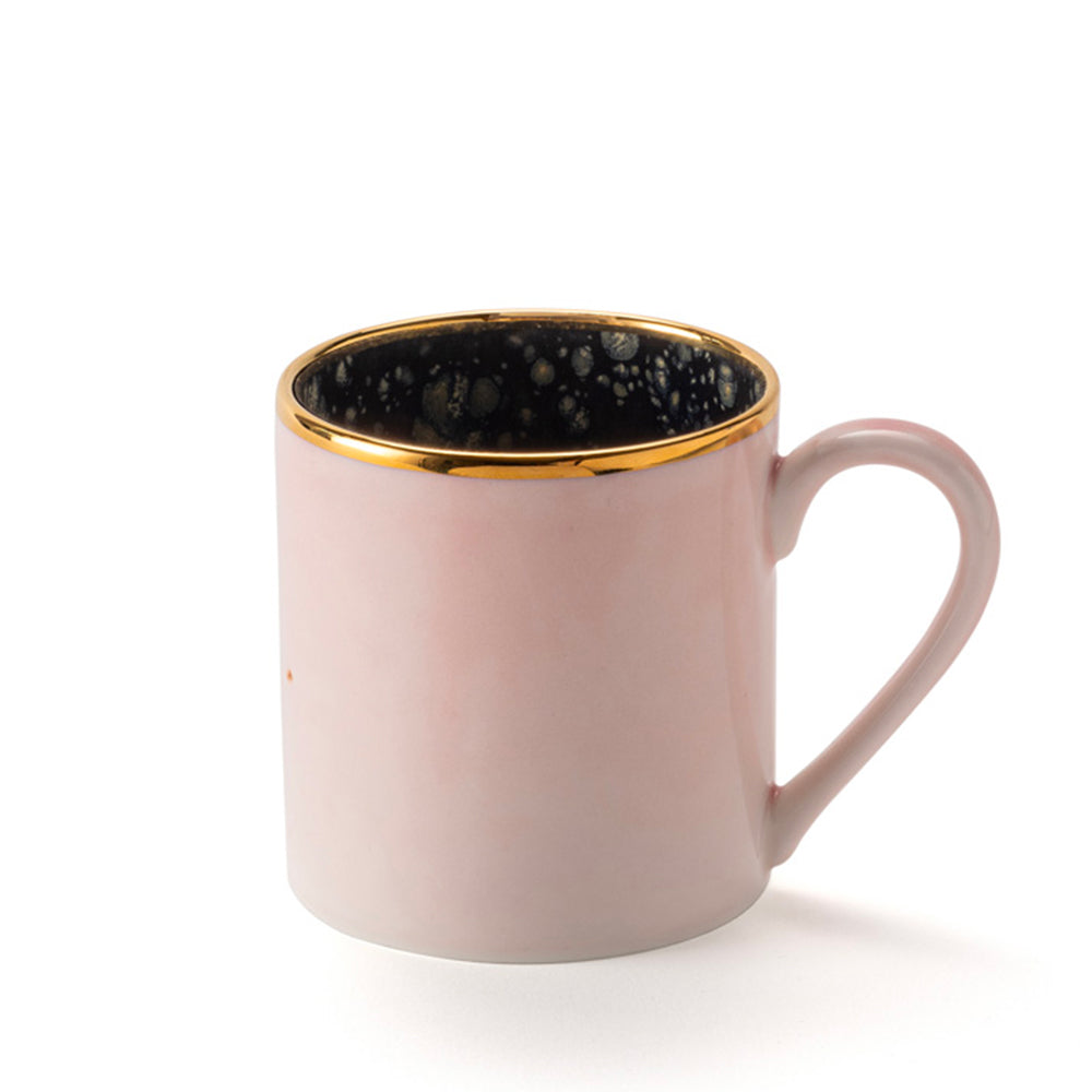 Gold Rim Light Pink Large Mug