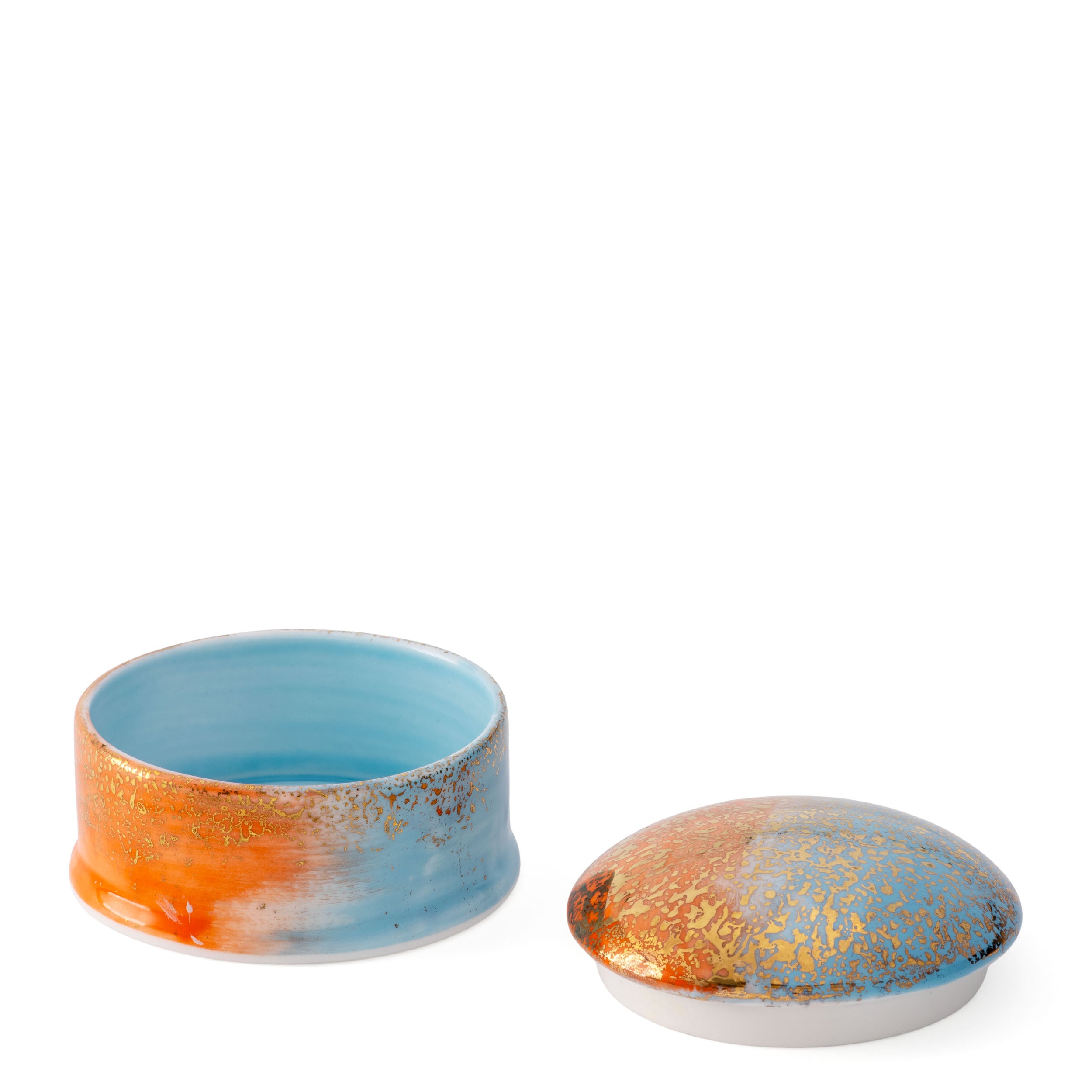 Artemis Orange Blue Round Box