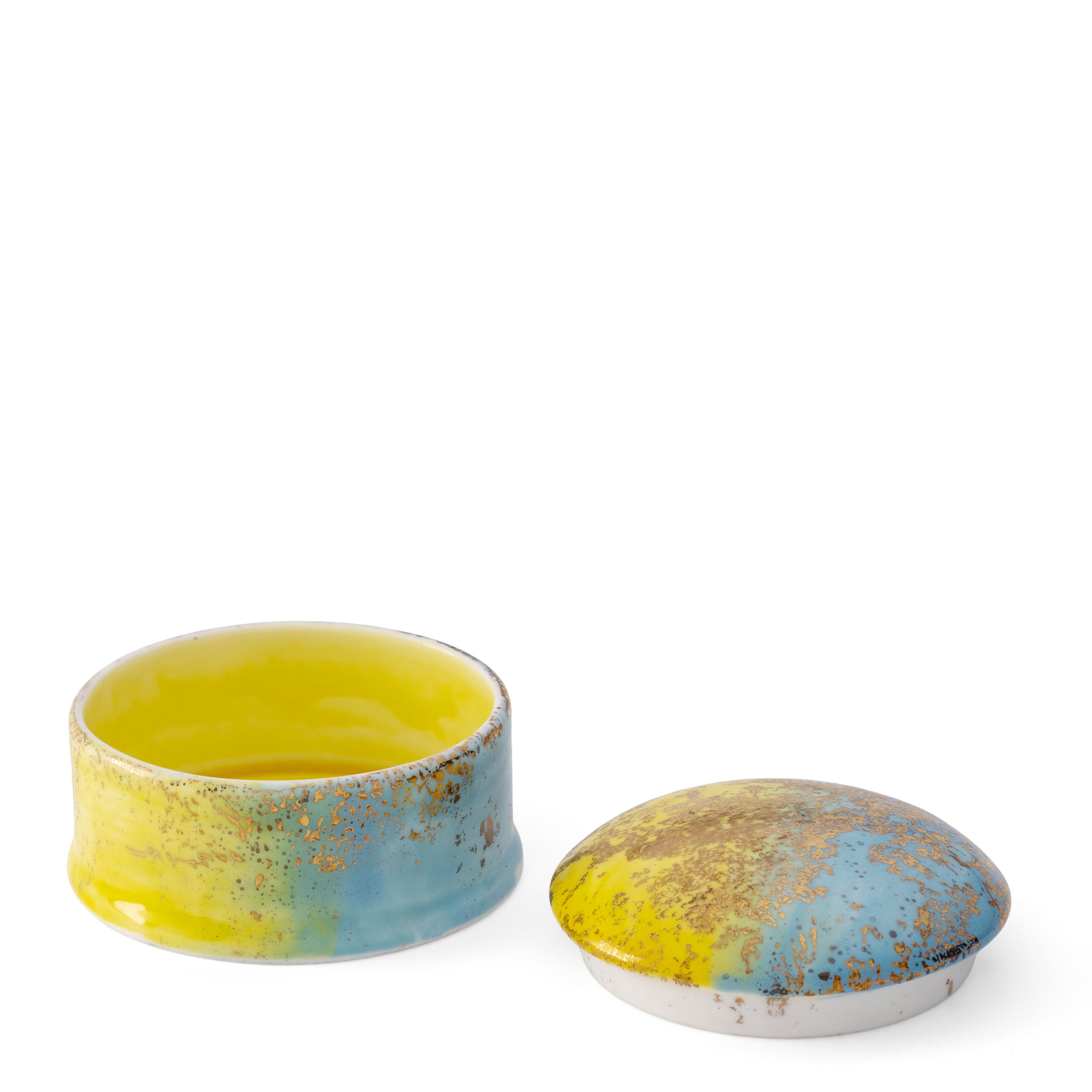 Artemis Yellow Blue Round Box