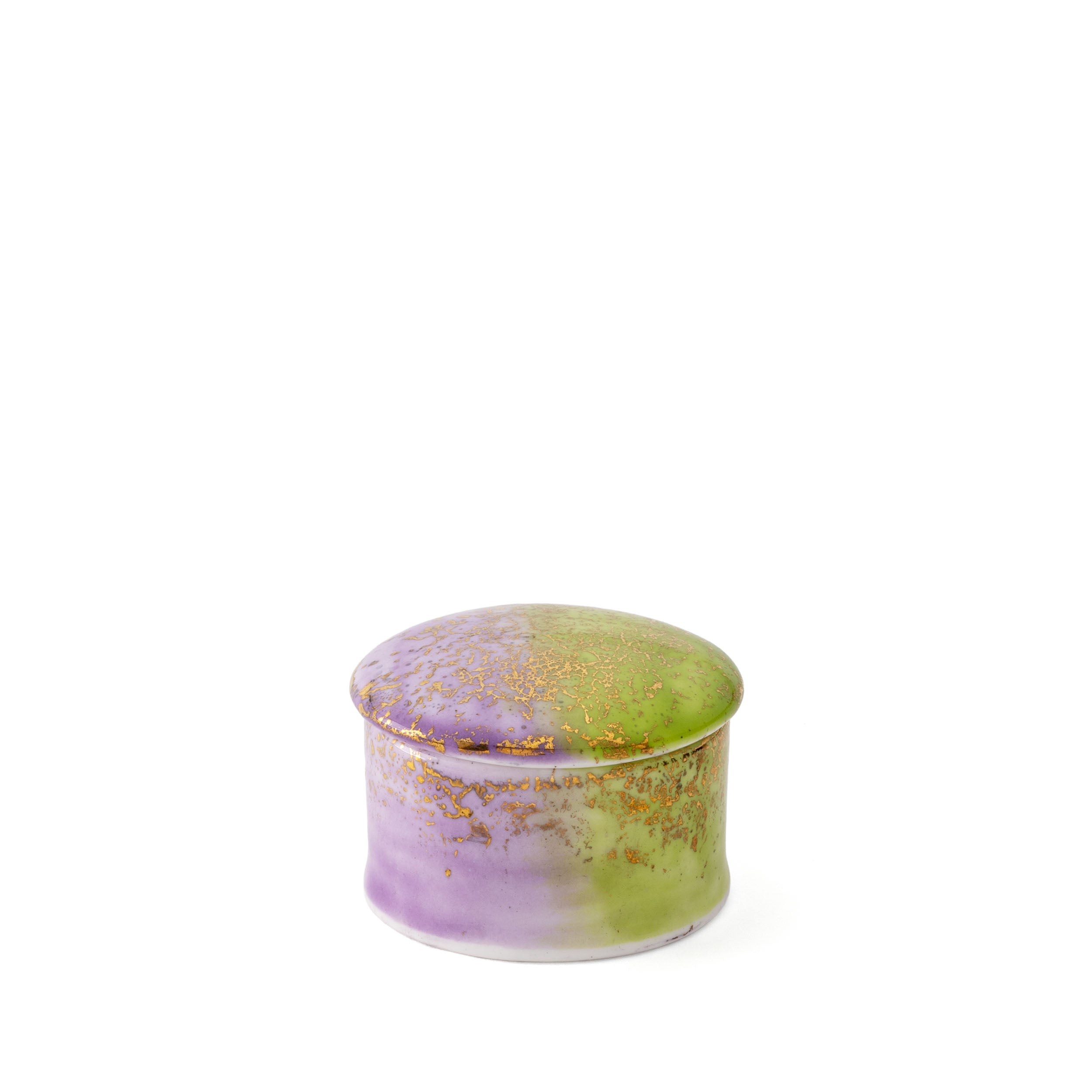Artemis Purple Green Small Round Box