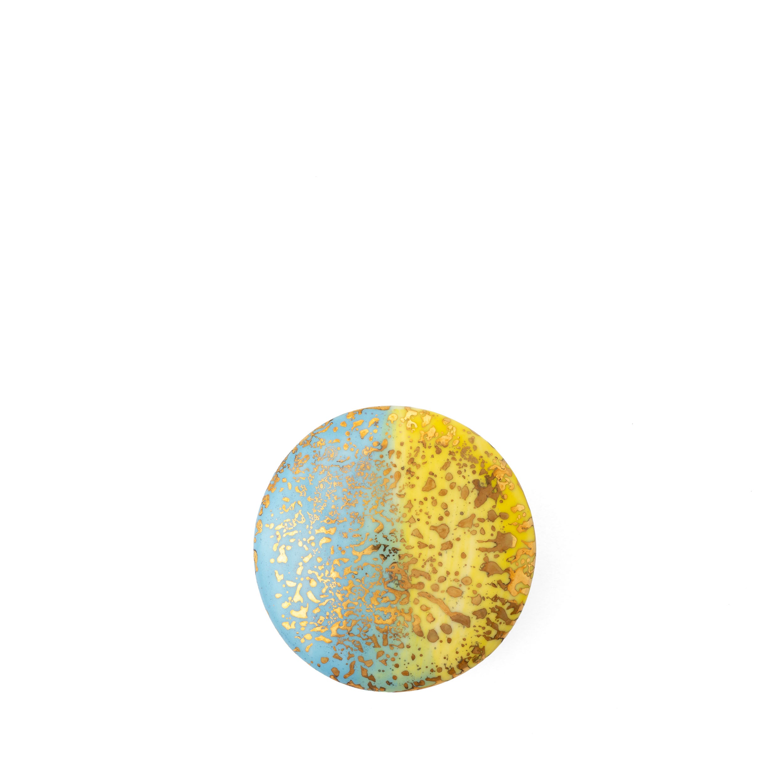 Artemis Yellow Blue Small Round Box