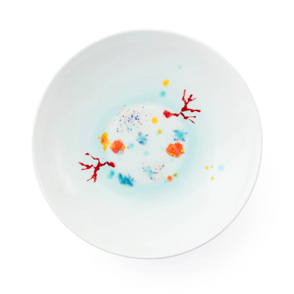 Seabed Blue Dessert Coupe Plate