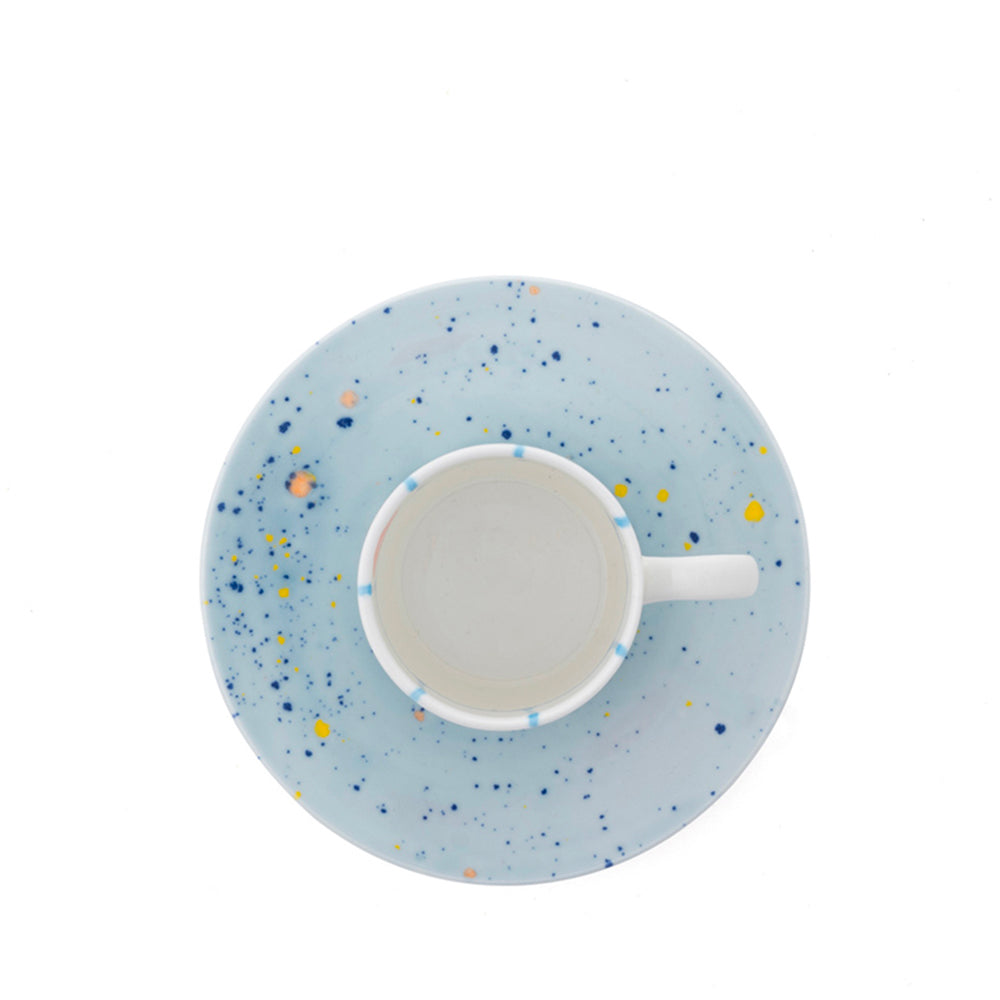 The Net Blue Coffee Cup & Saucer