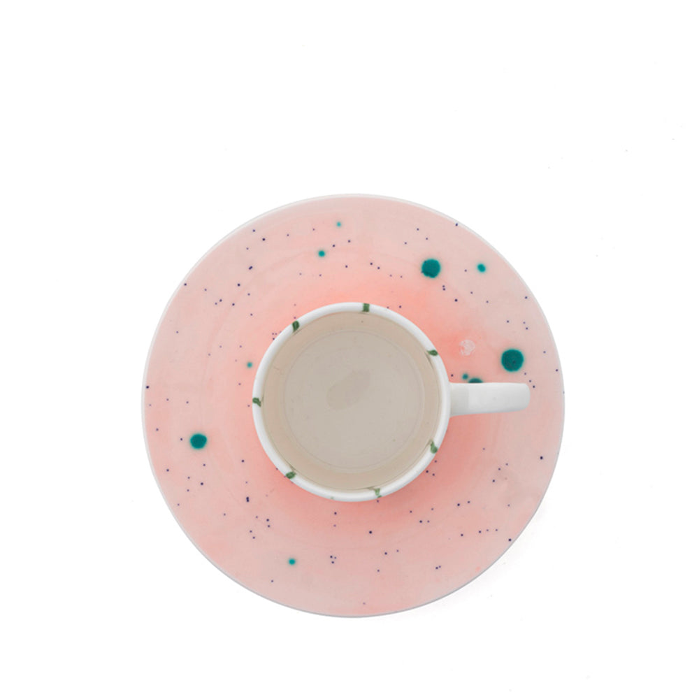 The Net Green Coffee Cup & Saucer